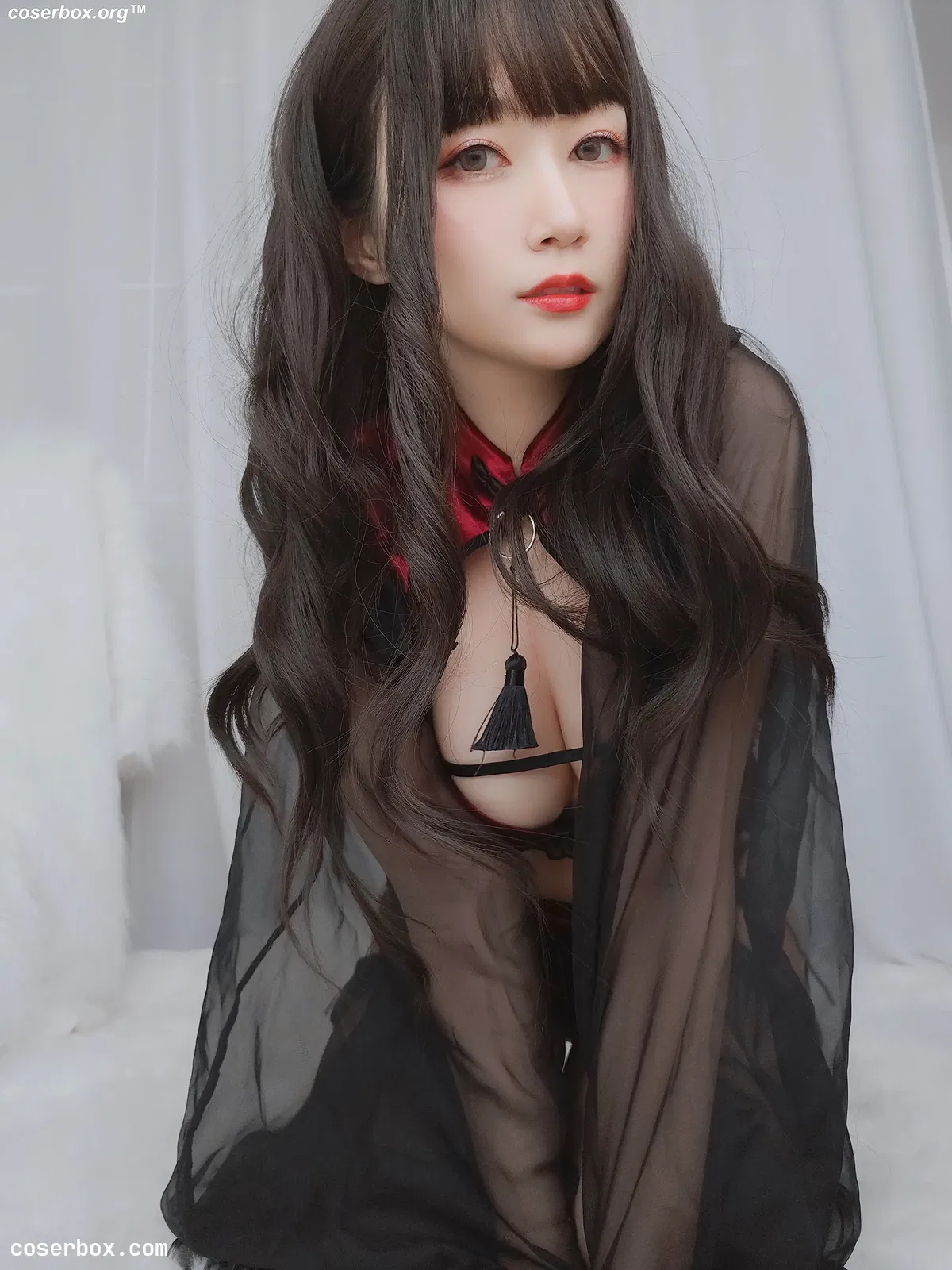 白银81 NO.040 红丝绒旗袍 - 2