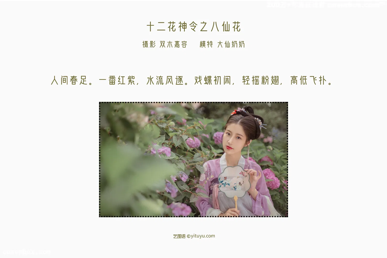 [YITUYU艺图语] 2022.04.05 NO.976 十二花神令之八仙花 大仙奶奶 [23P-131MB]