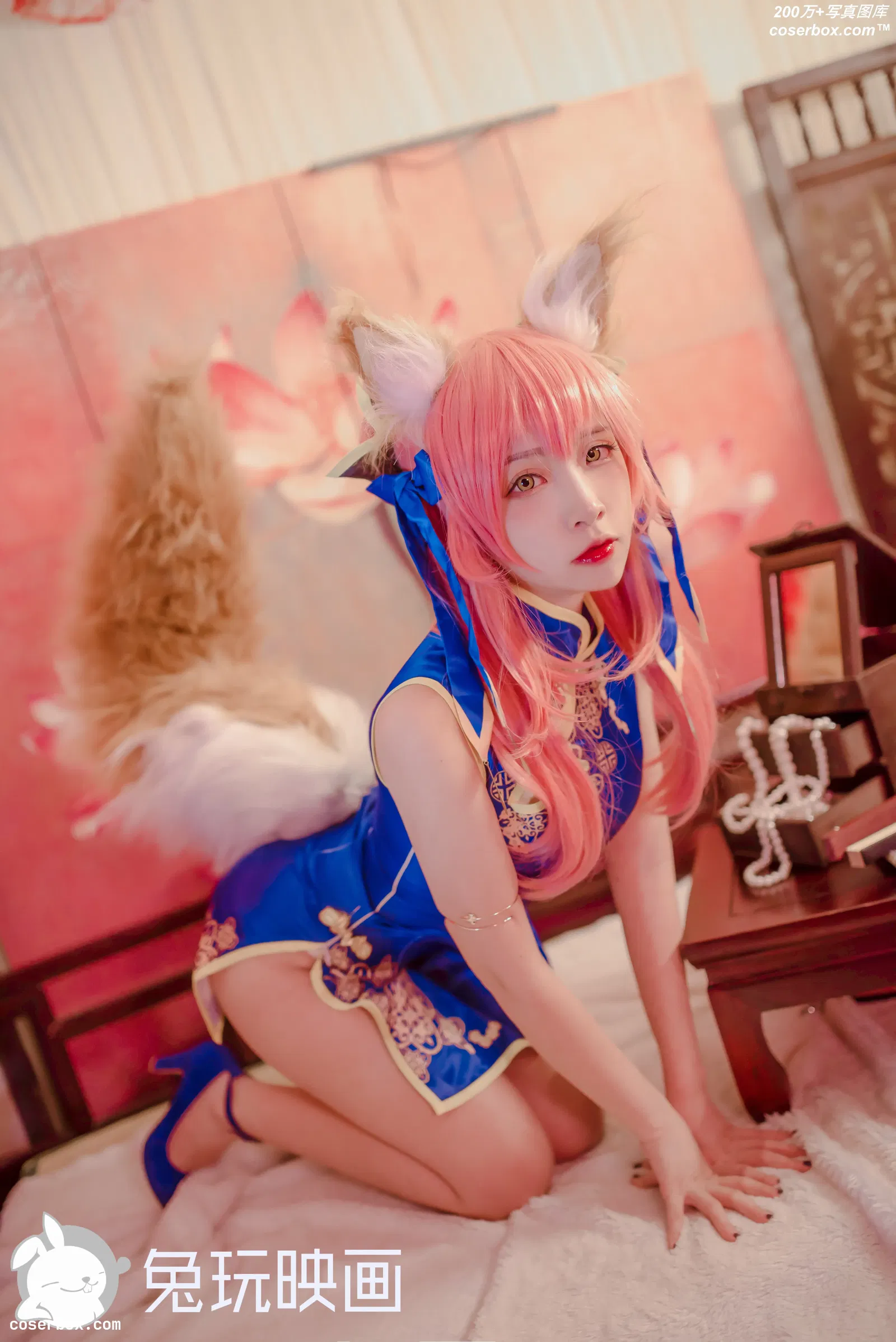 C39.007 玉藻前的蓝旗袍 [41P-1.05G]