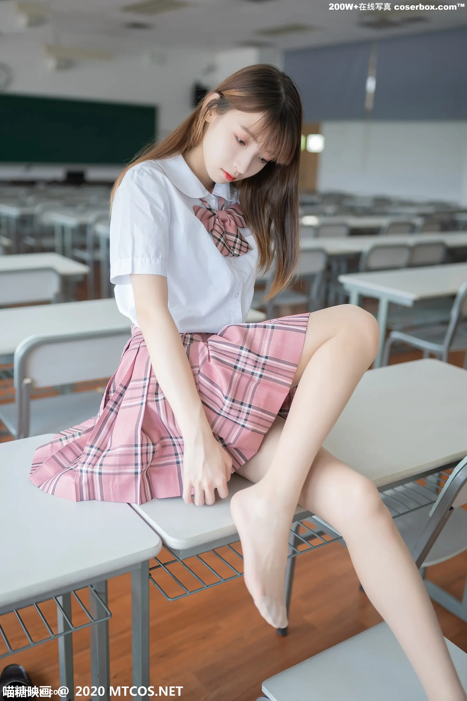 喵糖映画 JKL.009 粉格JK制服