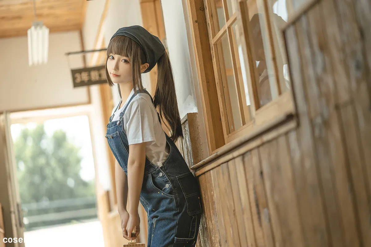 蠢沫沫 NO.185 画室背带裤 - 1