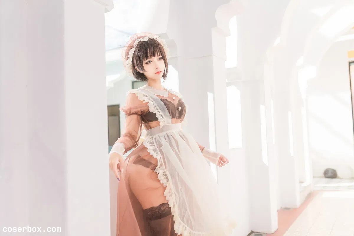 蠢沫沫 NO.170 沫沫真爱版（部分存疑）纱-室外女仆 - 1