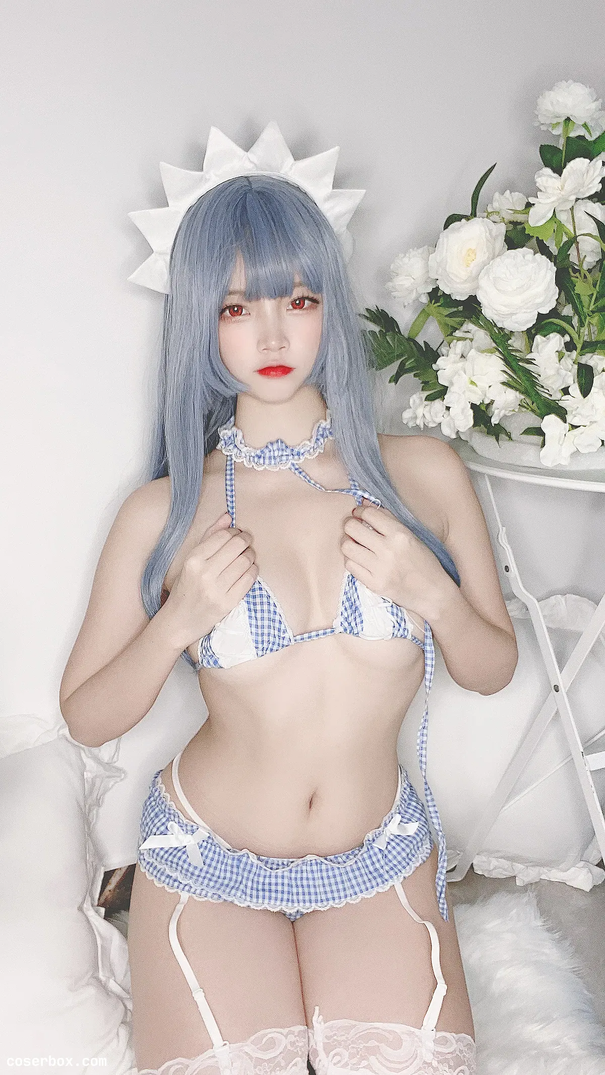 二佐Nisa NO.091 私房自拍蓝格比基尼女仆 - 2