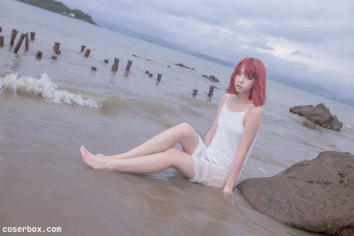 疯猫SS NO.058 海浪白连衣 - 1