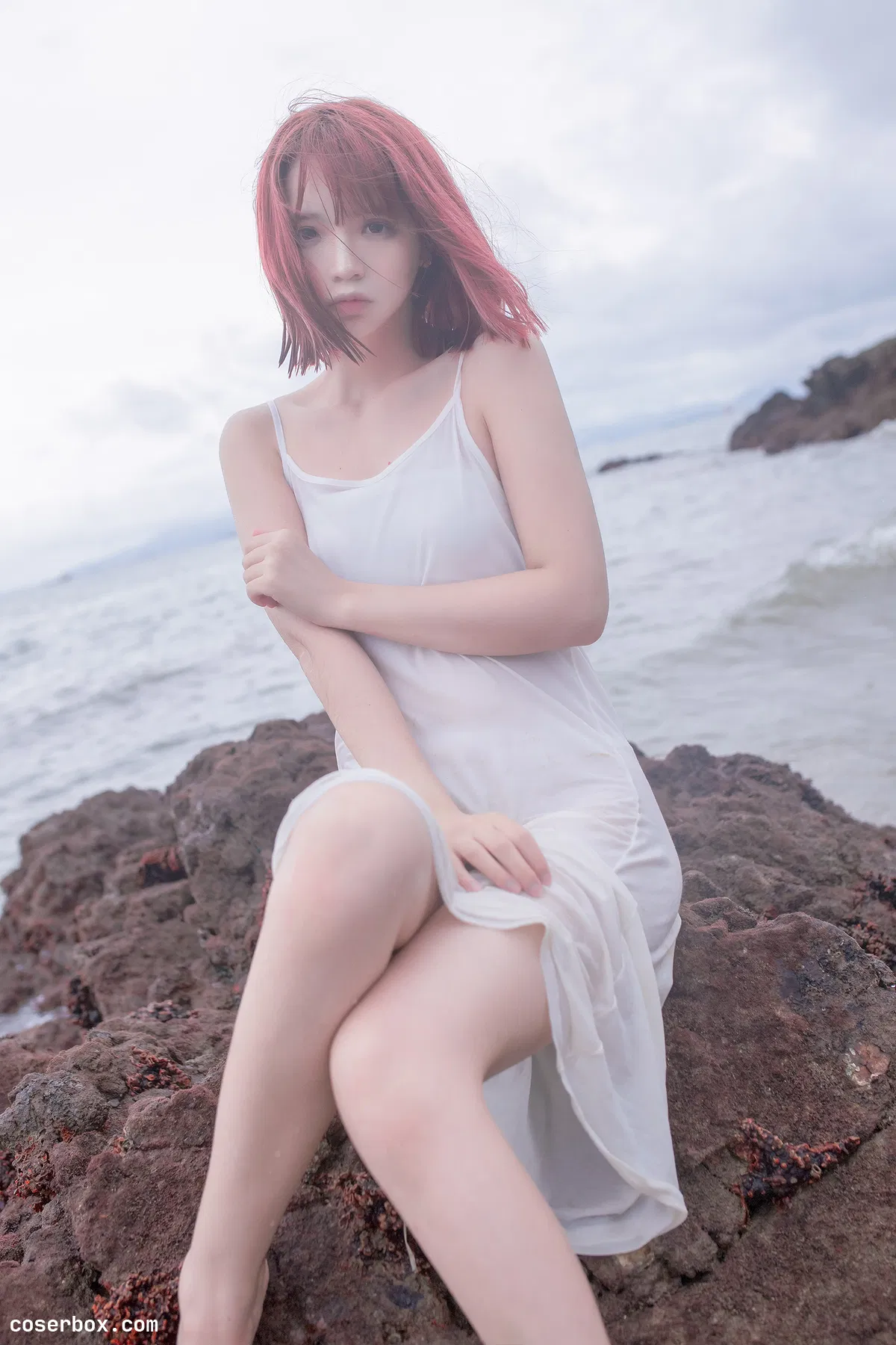 疯猫SS NO.058 海浪白连衣 - 2