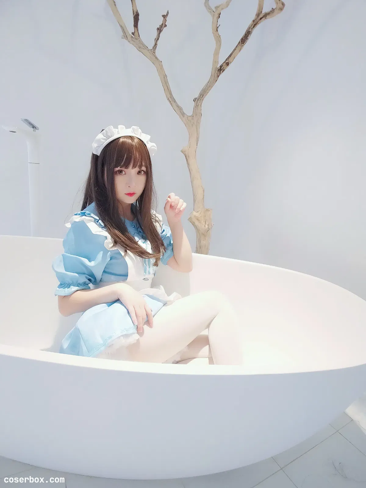 古川kagura NO.022 蓝白女仆 - 1