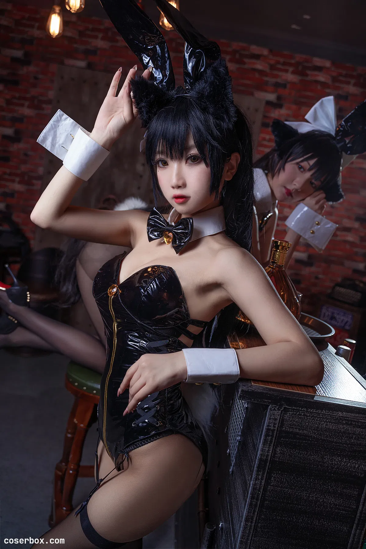 鬼畜瑶 NO.007 大狗黑色同人兔女郎 - 1