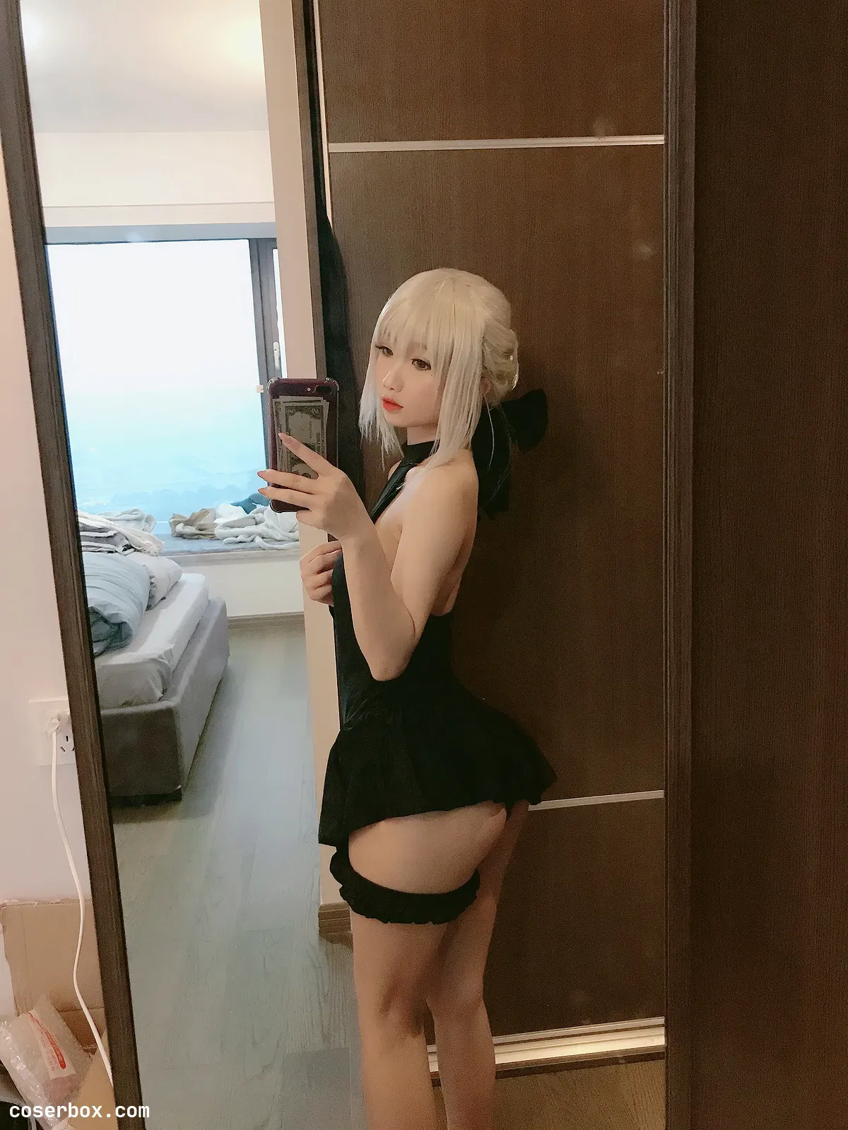 鬼畜瑶 NO.027 黑呆泳装自拍 - 2