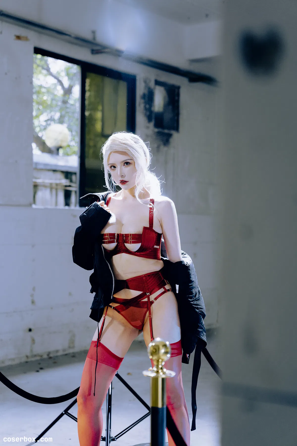 秋和柯基 NO.118 红色吊袜带套装 - 1