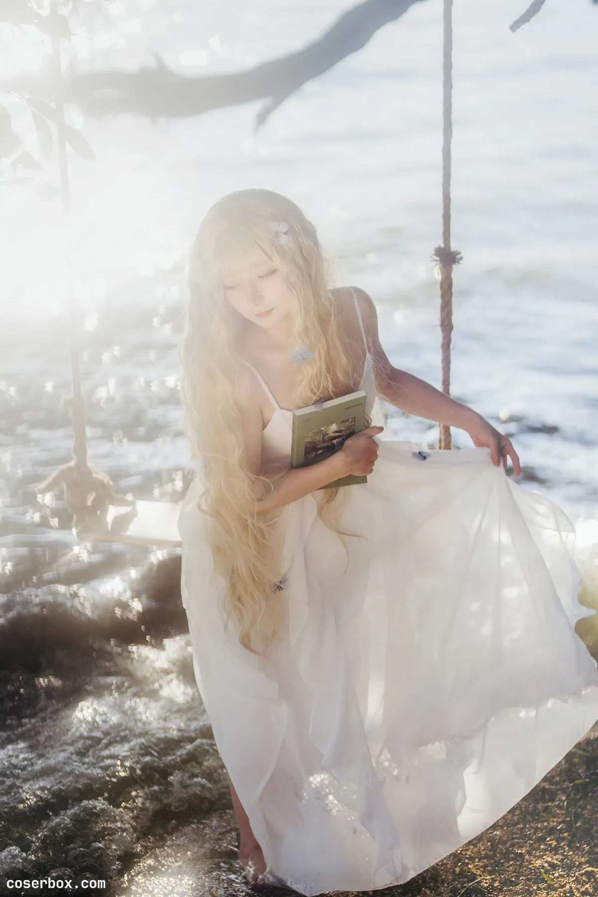 是三不是世w NO.024 湖边白裙 - 1