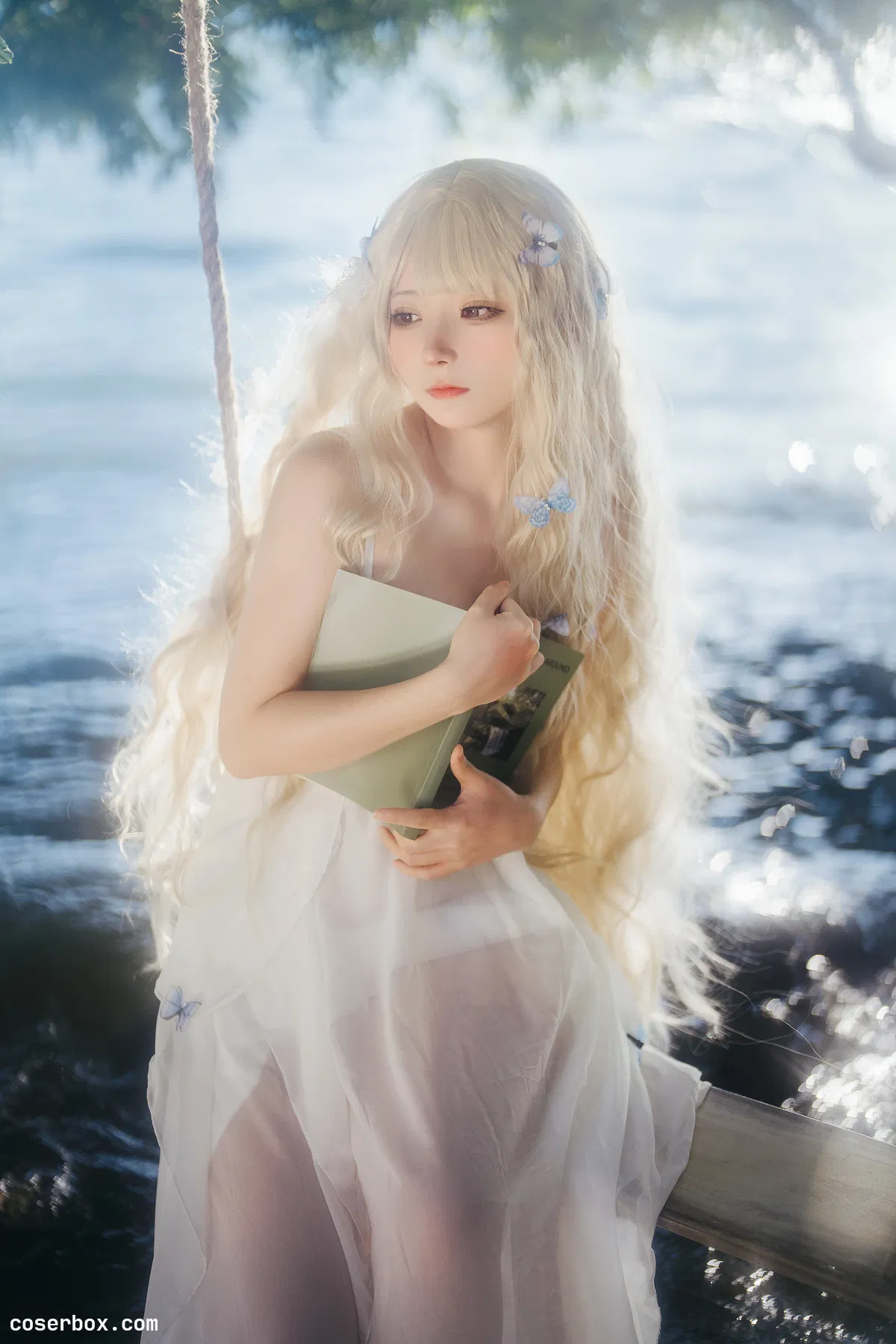 是三不是世w NO.024 湖边白裙 - 2