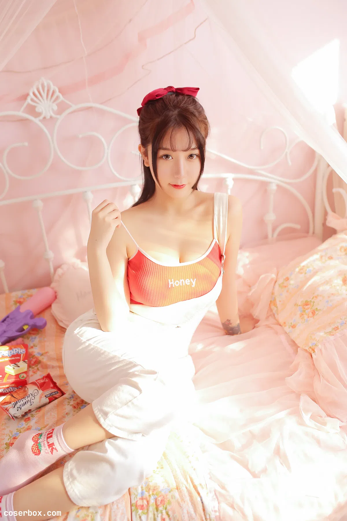 猫九酱Sakura 006 红色吊带 - 1