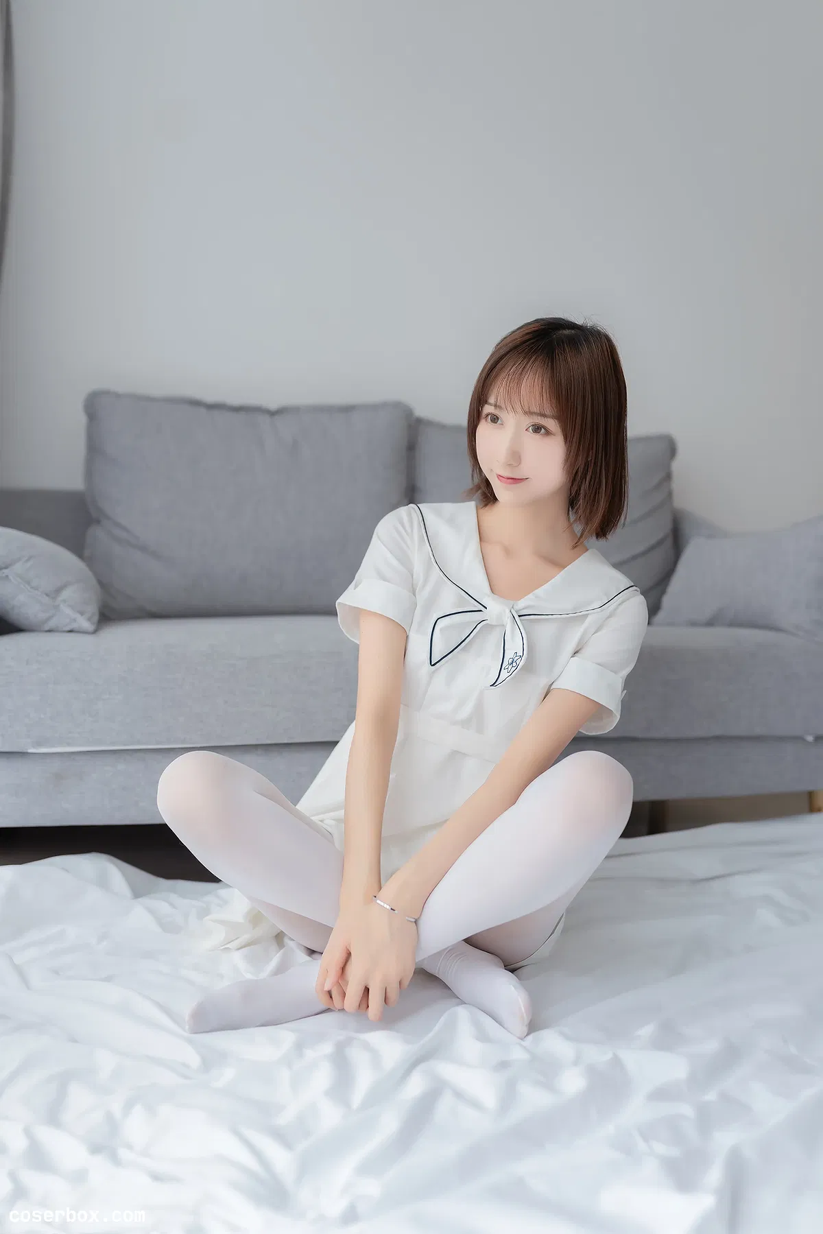 木绵绵owo NO.016 纯情白裙 - 2