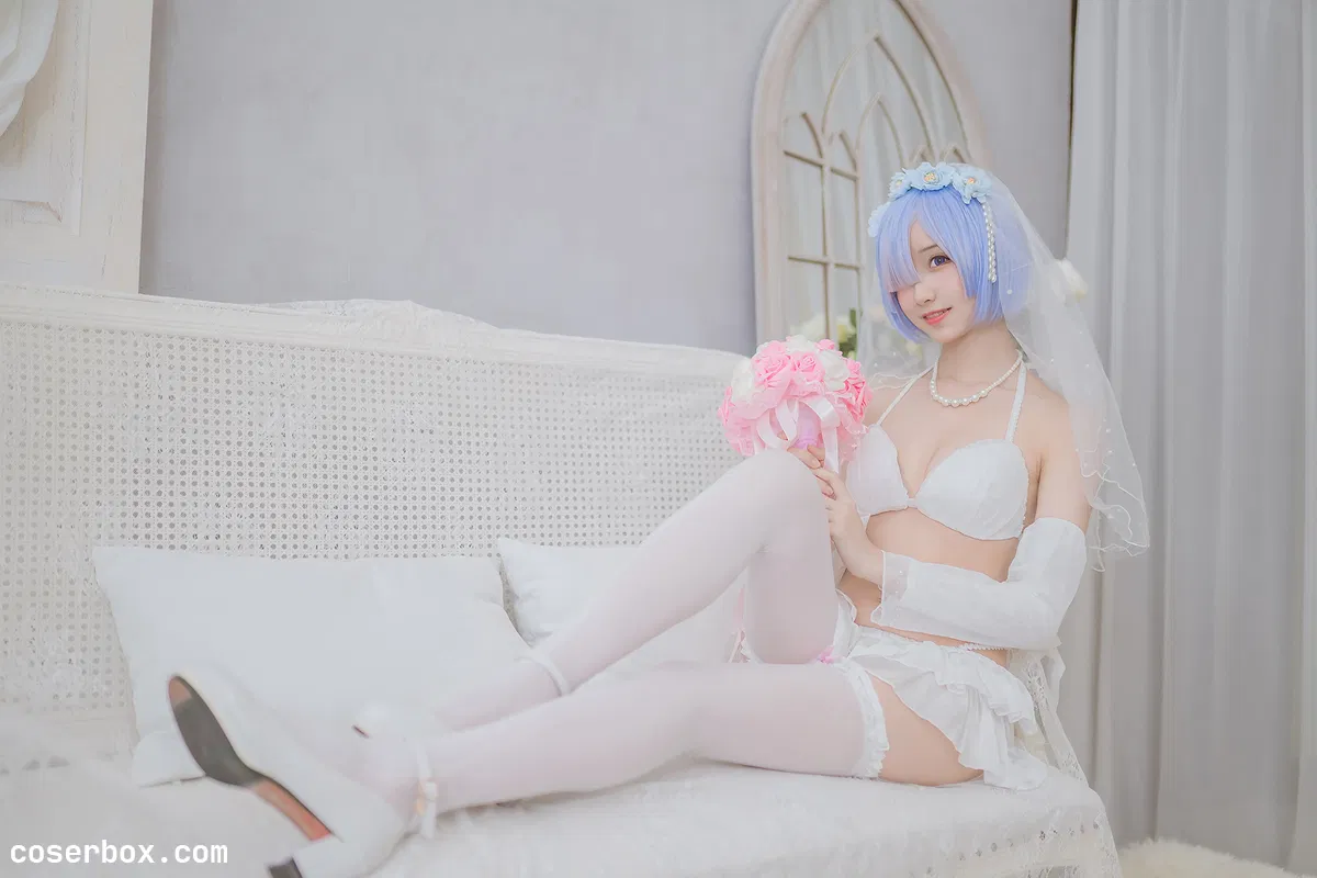 木绵绵owo NO.030 蕾姆婚纱 - 2