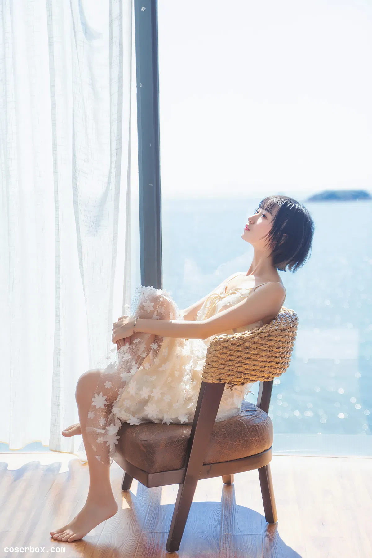 木绵绵owo NO.042 暖冬的海 米色裙子 - 1