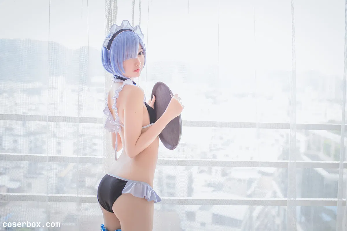 木绵绵owo NO.033 蕾姆泳装 - 2