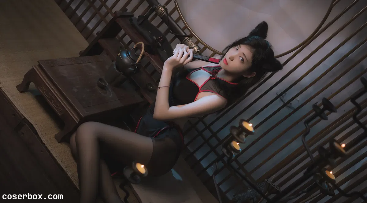 南桃Momoko NO.64 旗袍 黑 - 2