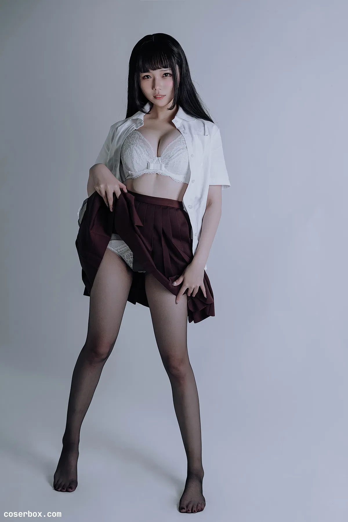 七月喵子 NO.009 黑丝JK - 1