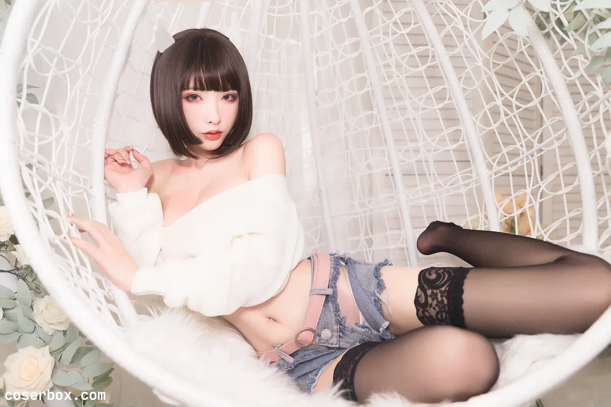 清水由乃 NO.032 白色毛衣 - 1