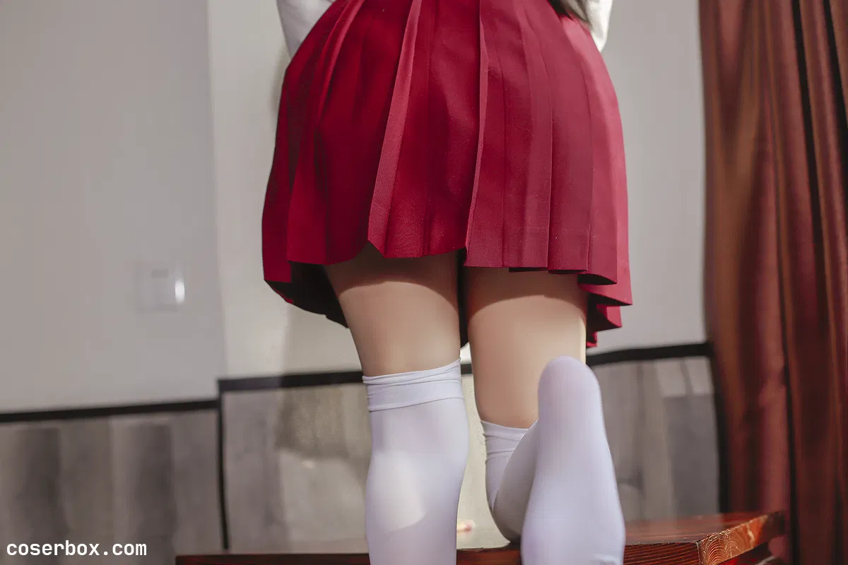 日奈娇 NO.039 JK少女红裙 - 1