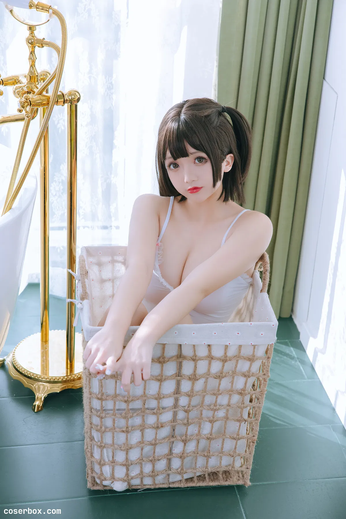 日奈娇 NO.044 湿身小白裙 - 1