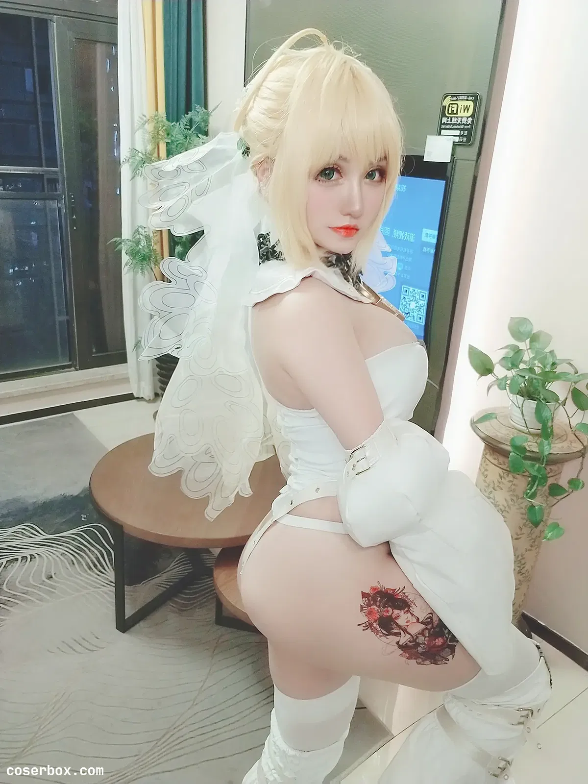 夏鸽鸽不想起床 NO.005 尼禄花嫁自拍 - 1