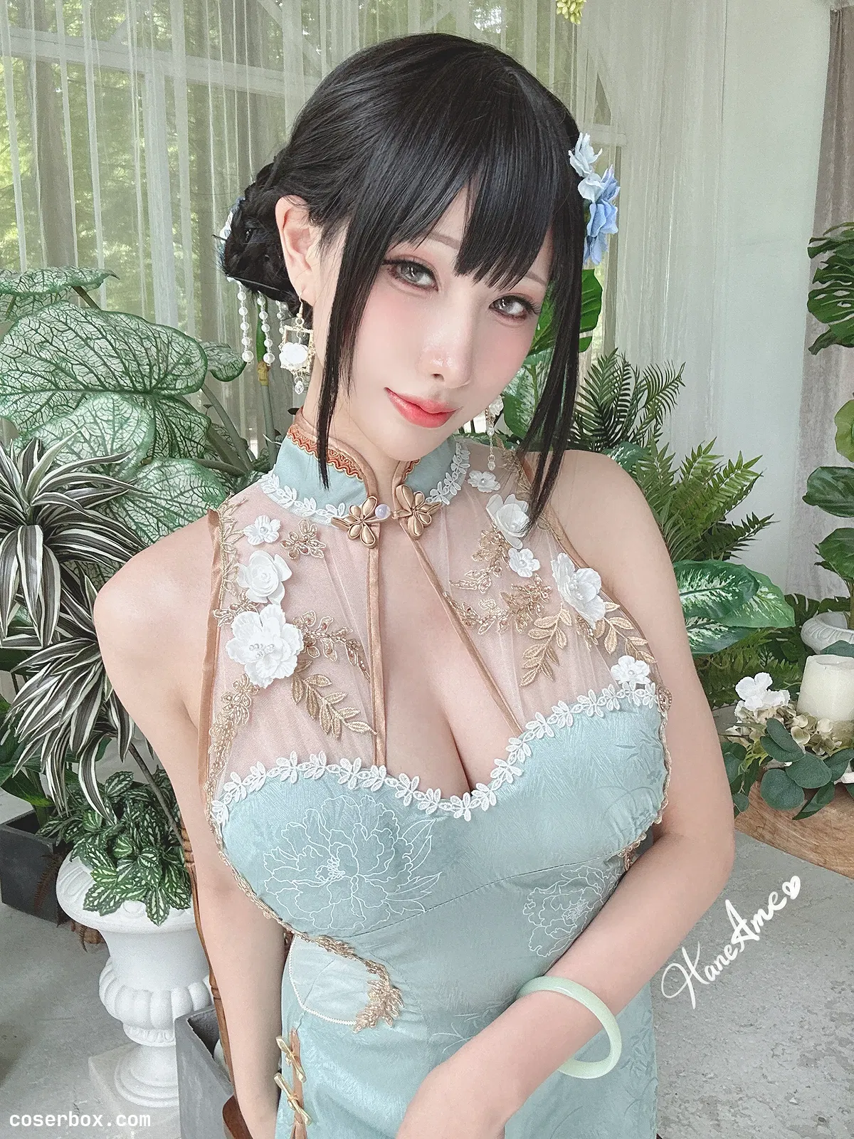 雨波 NO.293 Original Jade Qipao 绿韵旗袍 - 2