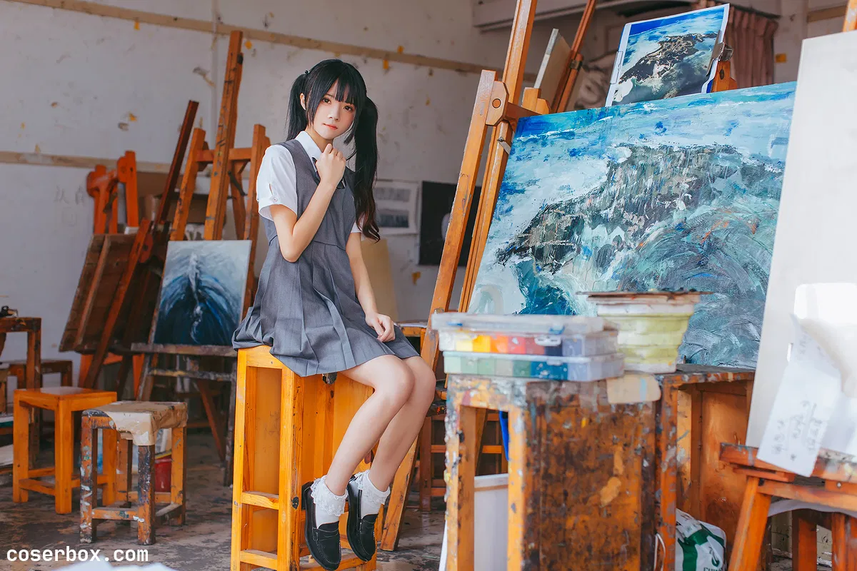 桜桃喵 NO.033 画室少女 [17P 176 - 1