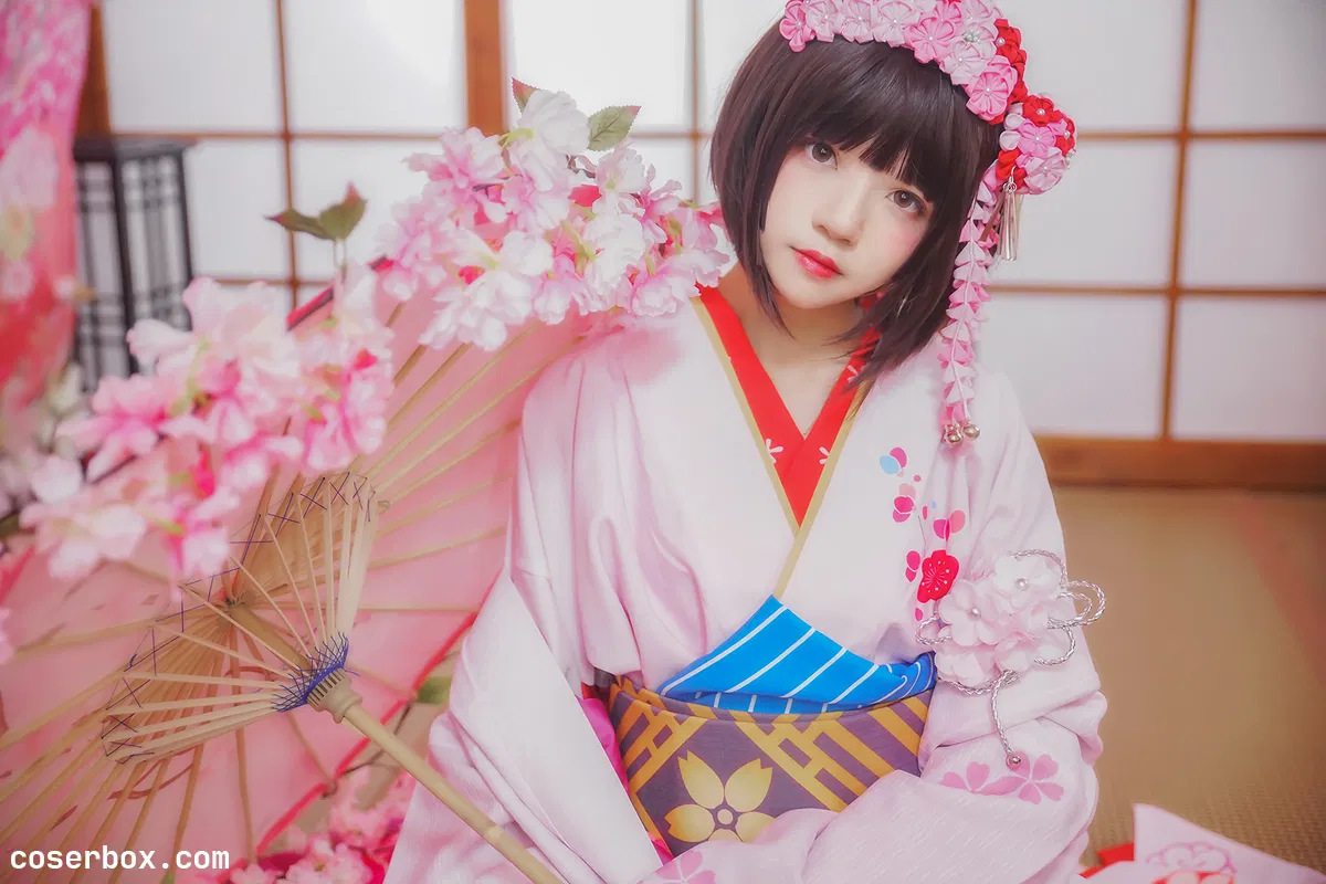 桜桃喵 NO.036 加藤惠 和服 [23P 368 - 1