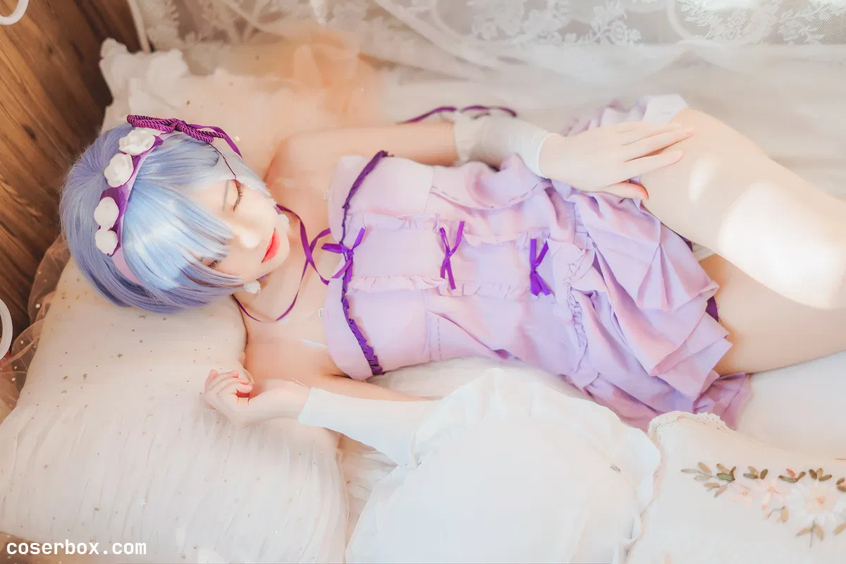 桜桃喵 NO.046 蕾姆小睡裙 [40P 639 - 1