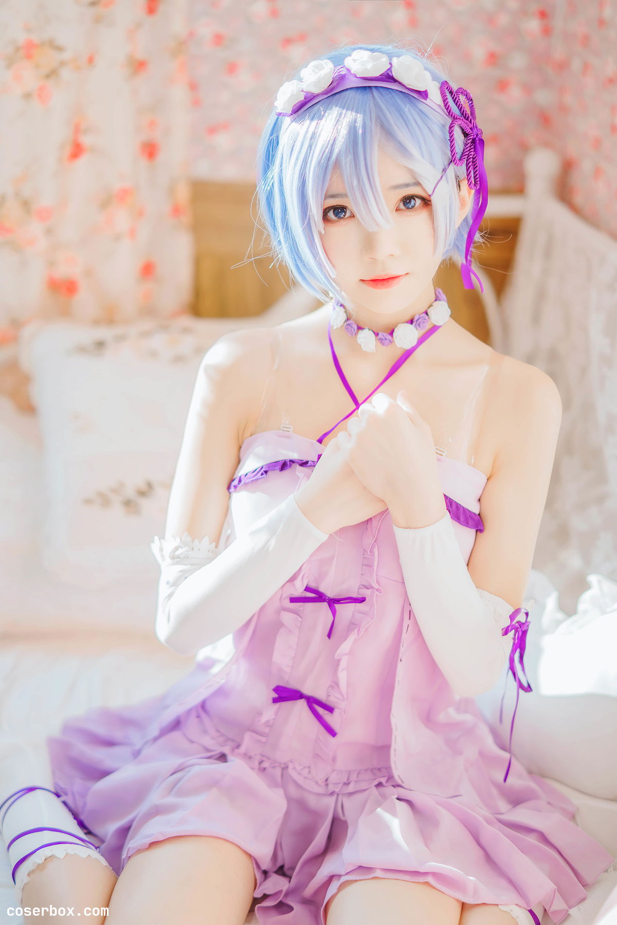 桜桃喵 NO.141 蕾姆小睡裙 [24P 410 - 2