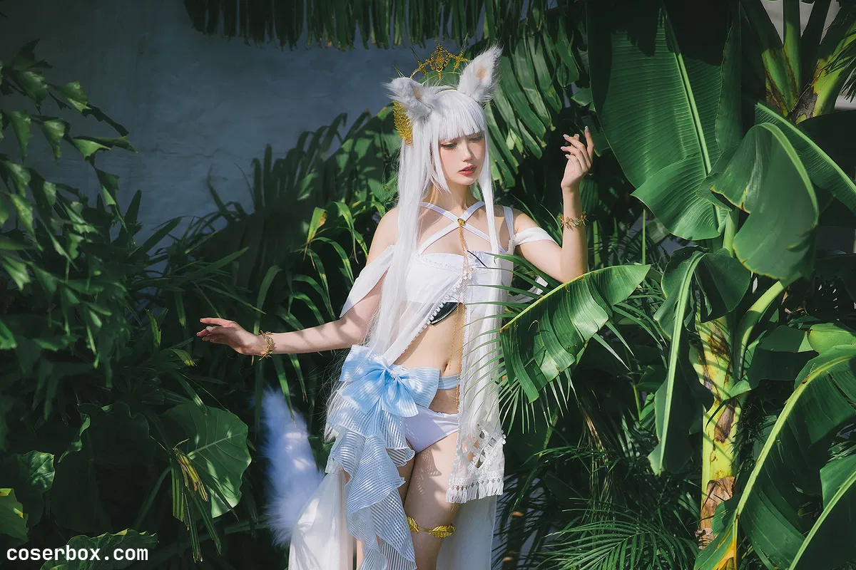 周叽是可爱兔兔 NO.002 白金泳装 [23P 339 - 2