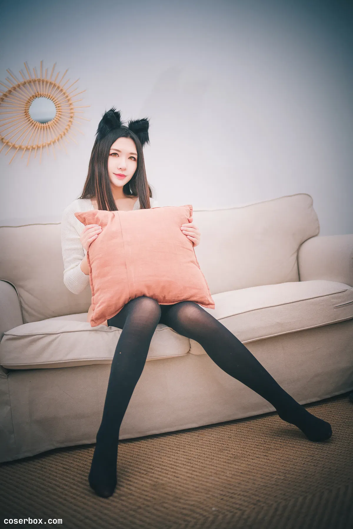 源纱希喵喵喵 NO.006  猫耳白色毛衣 [20P 186 - 2