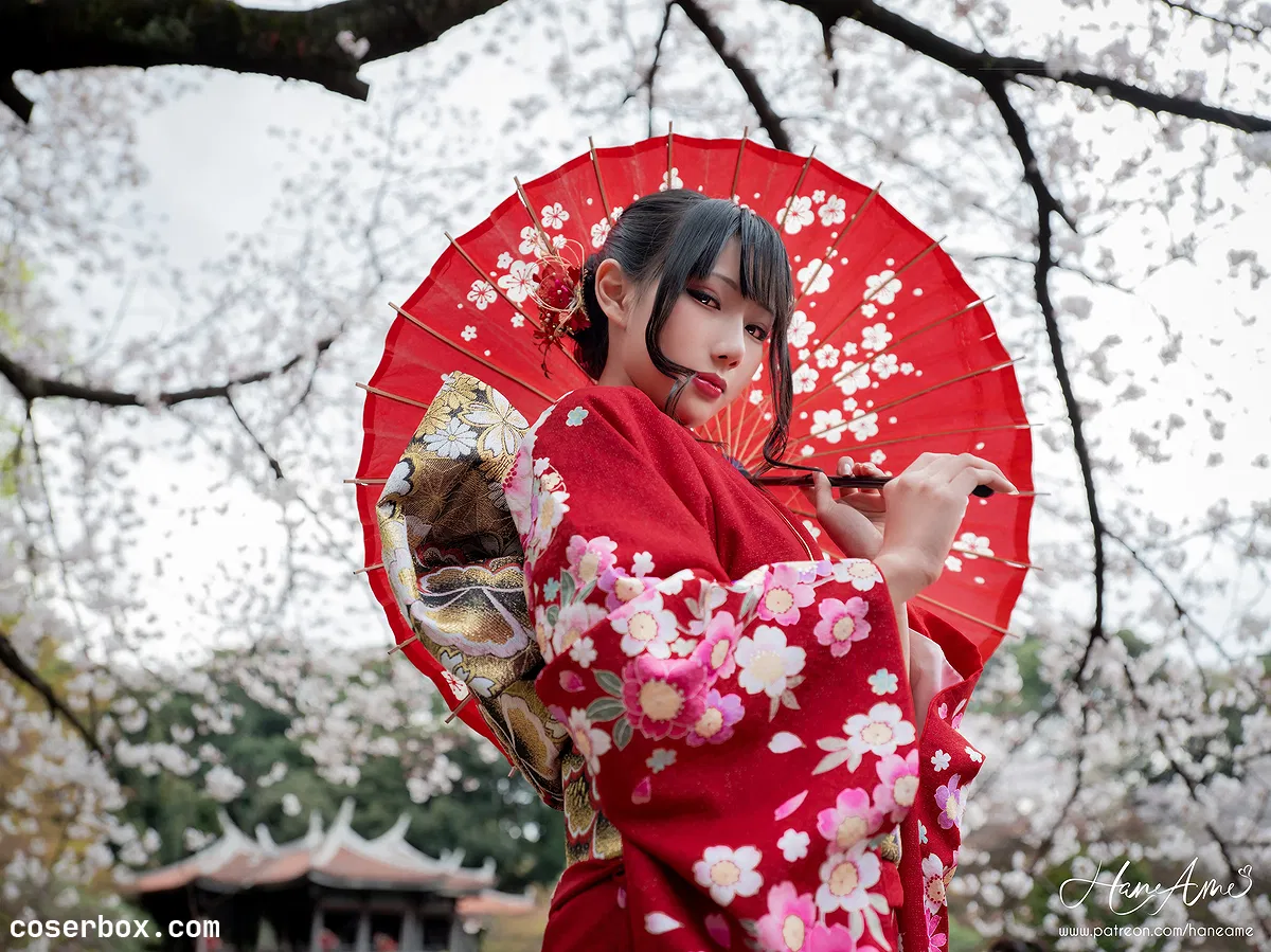 雨波 NO.200 赤紅和服2 [38P 735 - 1