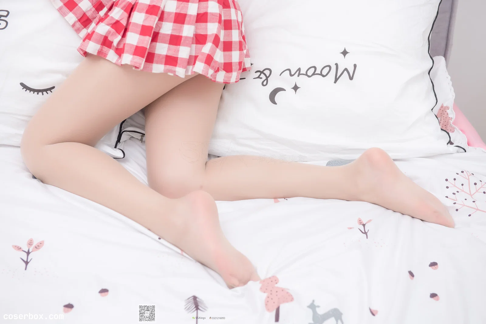 [SSA丝社]超清写真 NO.033 大大 红白格子齐臀超短裙肉丝[99P-809MB]