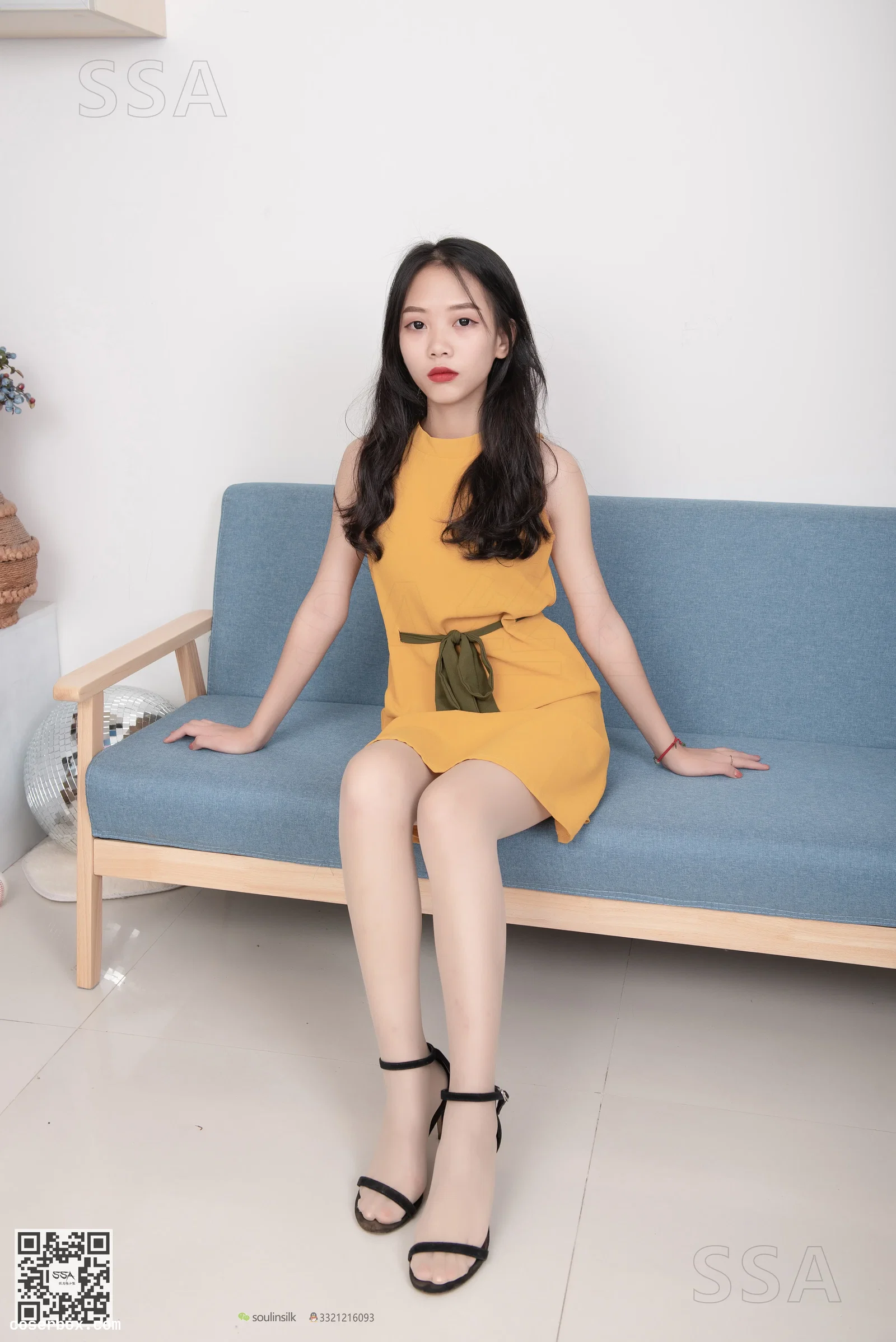[SSA丝社]超清写真 NO.165 小凉 黄色连衣裙肉丝首秀[99P-1.38GB]