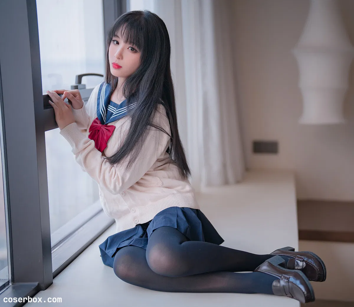 轩萧学姐 NO.039 JK厚裤袜 - 2