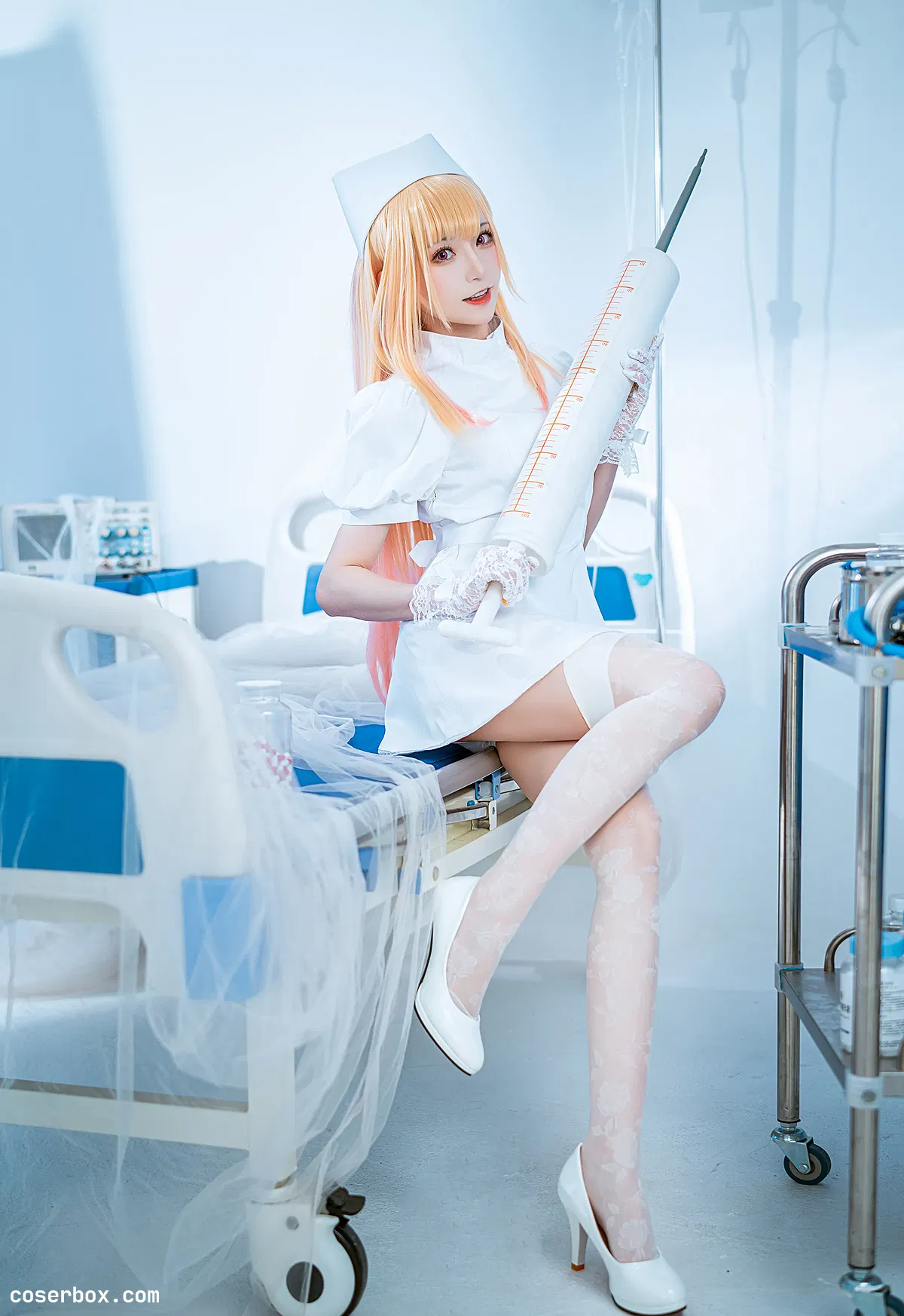 Kitaro_绮太郎 NO.100 喜多川海梦 白色护士 [15P 101.53MB] - 2