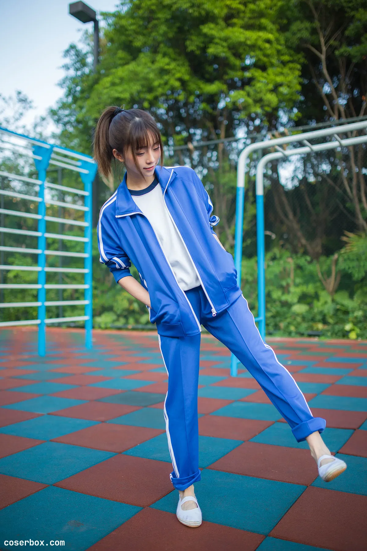 Kitaro_绮太郎 NO.086 运动服女孩 浅蓝 [11P 41.1MB] - 1