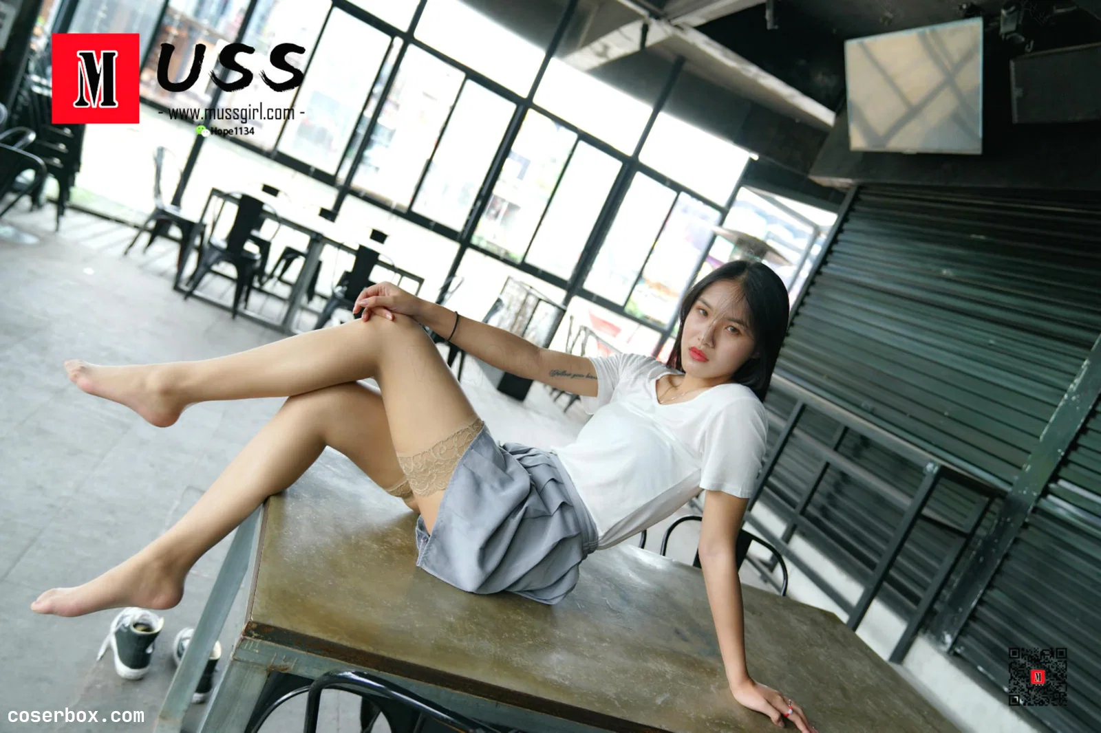 MussGirl慕丝女郎 NO.117 阿花－黑色连衣裙丰盈少女 [65P+124M]