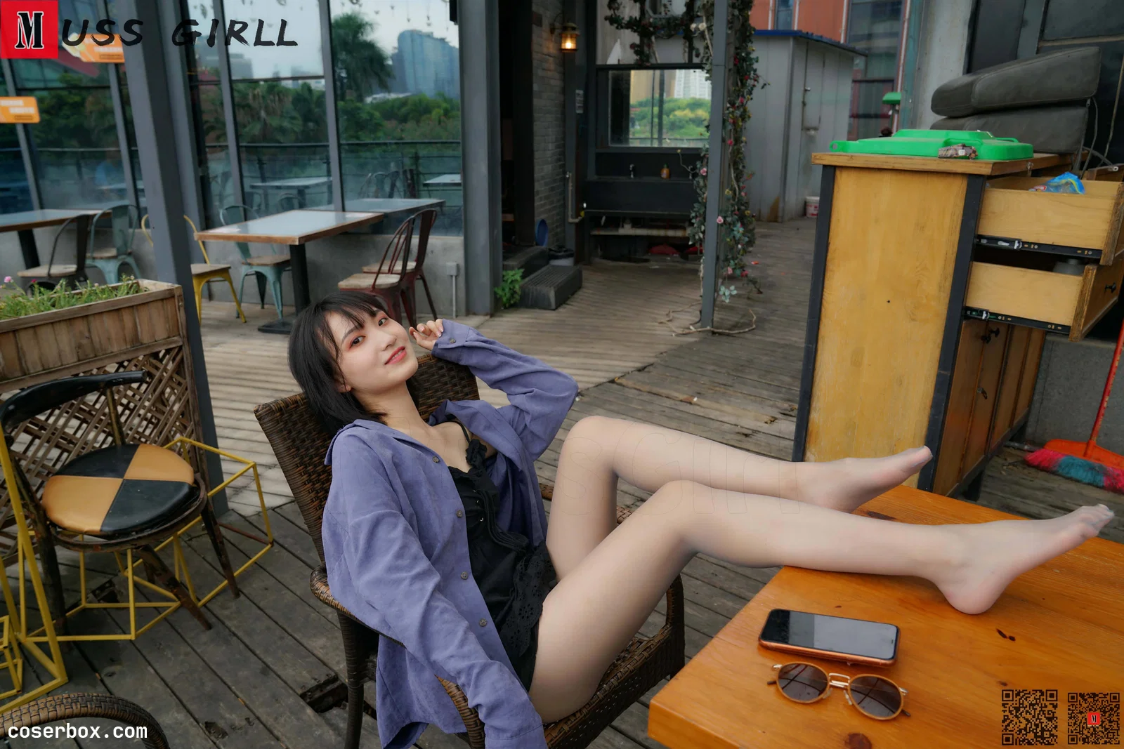 MussGirl慕丝女郎 NO.133 休闲灰丝 [76P+114M]