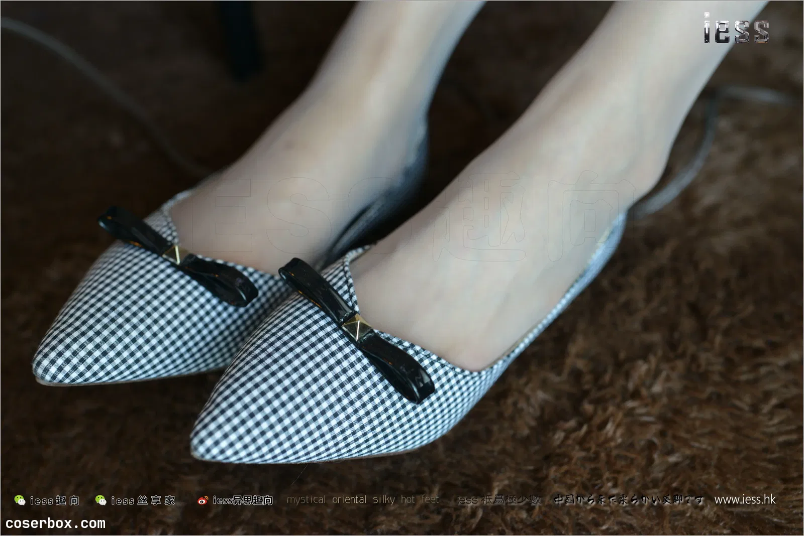 IESS异思趣向 2017.08.16 丝足便当135：新模momo《穿平底鞋的灰丝OL》 [95P 127.99MB]