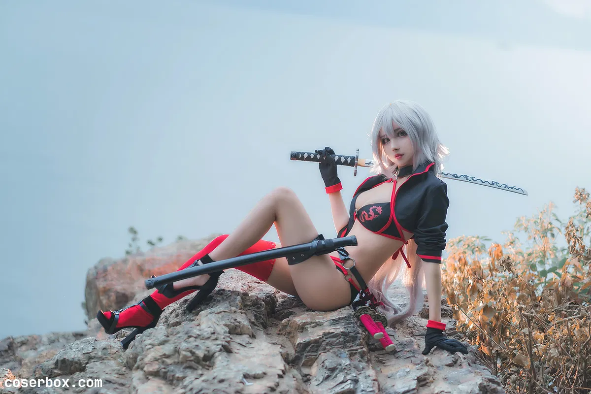 Rioko凉凉子(肉扣热热子) NO.018 泳装黑贞 [8P 97.08MB] - 2