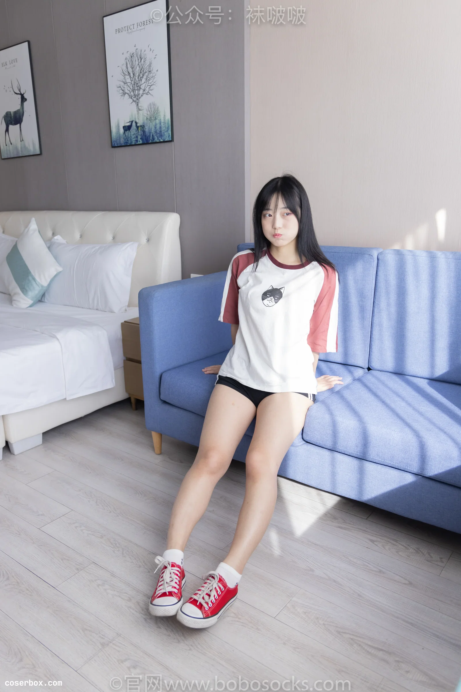 BoBoSocks袜啵啵 NO.036 菠萝-帆布鞋、白棉袜、裸足 [138P 1V 6.73GB]