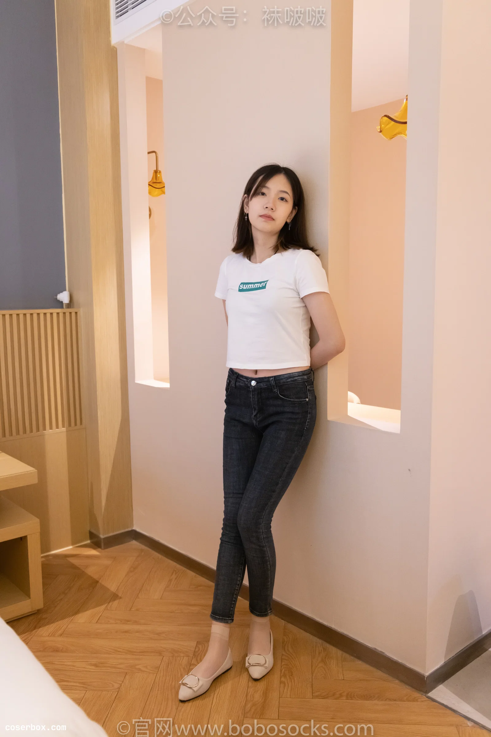 BoBoSocks袜啵啵 NO.063 小甜豆-平底鞋、短肉丝 [155P 1V 8.57GB]