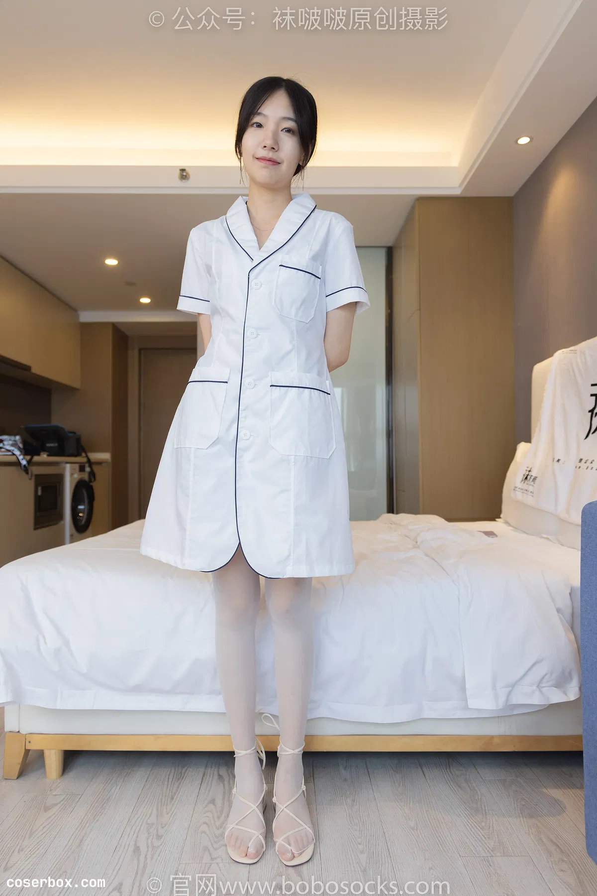 BoBoSocks袜啵啵 NO.206 小甜豆-绑带凉鞋、白丝大腿袜、小护士服 [143P 1V 5.78GB] - 1