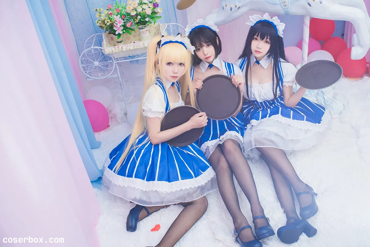 白金Saki NO.005 三个女仆 [42P 160.96MB] - 1