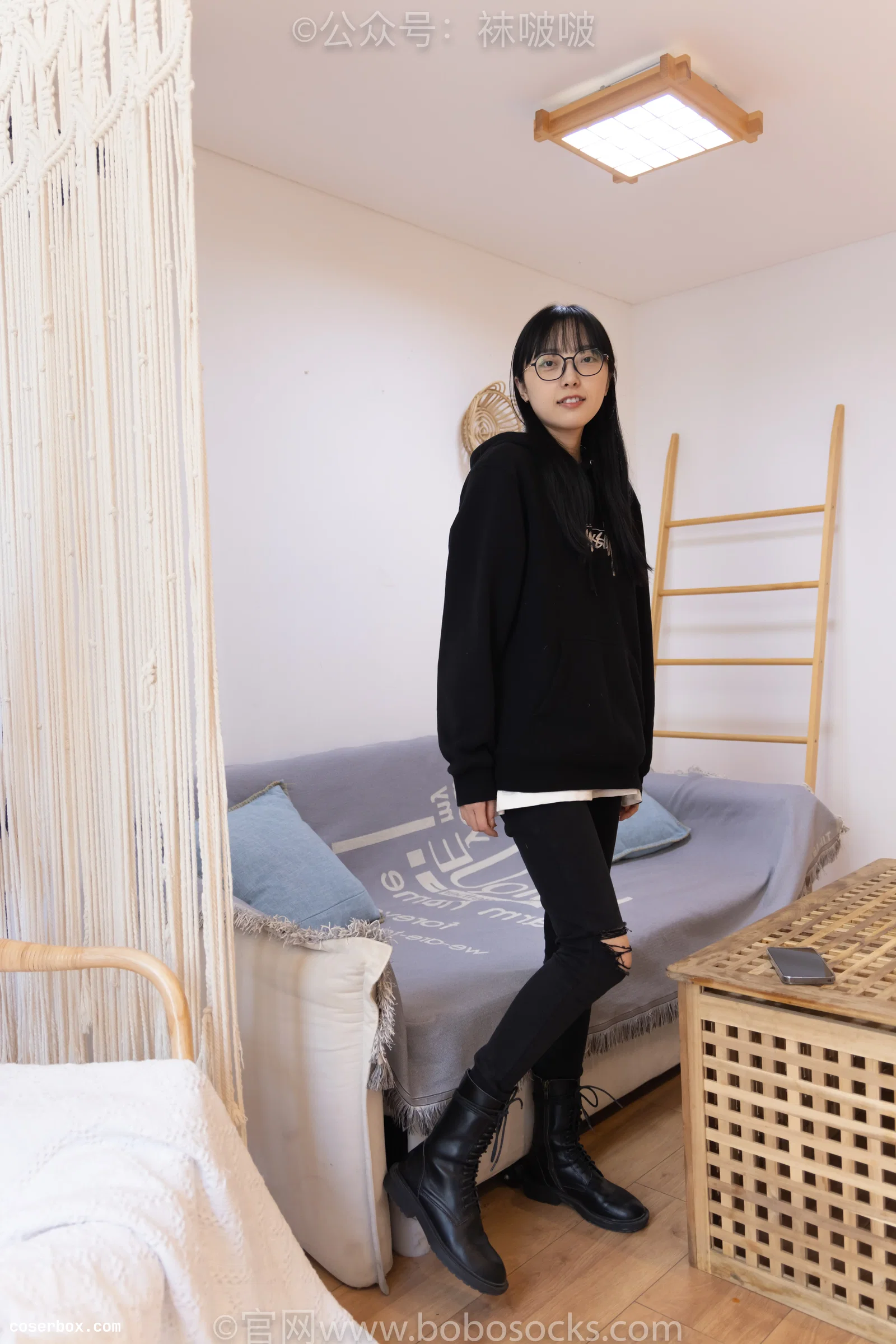 BoBoSocks袜啵啵 NO.061 稚予-短靴、白棉袜、裸足 [145P 1V 6.96GB]