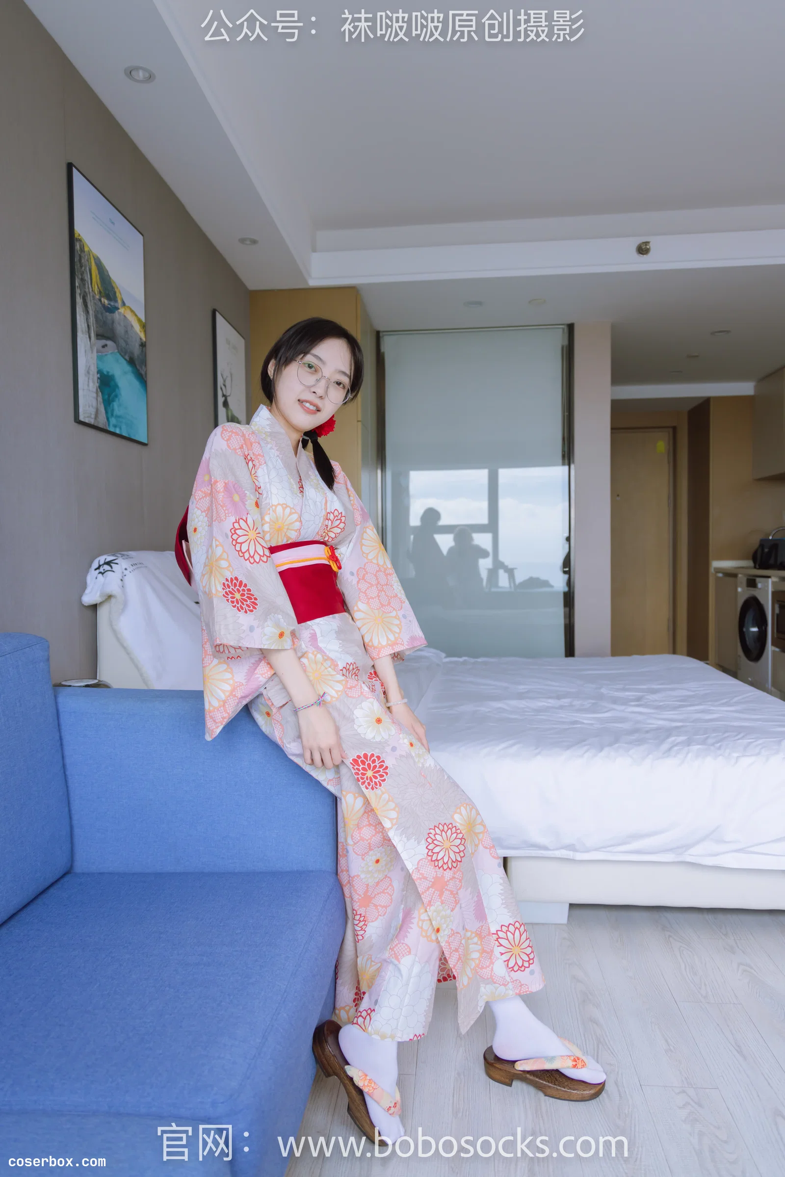BoBoSocks袜啵啵 NO.137 稚予-木屐、分指白棉袜、裸足、和风浴衣 [170P 1V 6.04GB]