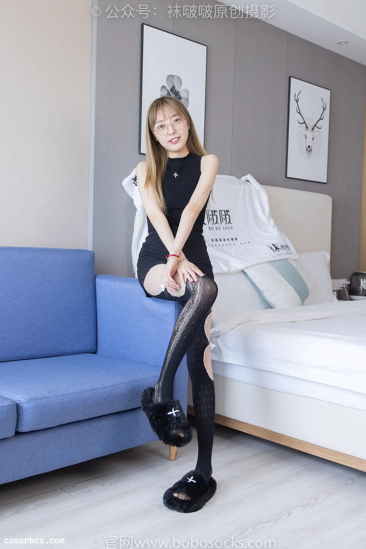 BoBoSocks袜啵啵 NO.219 稚予-板鞋、拖鞋、厚黑丝、蕾丝黑丝（花絮版） [141P 1V 5.38GB] - 2